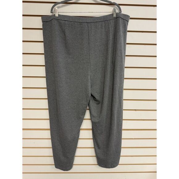Eileen Fisher Nwt Cozy Brushed Terry Pocketed Slouch Ankle Pants Ash Plus 3X - Picture 3 of 9